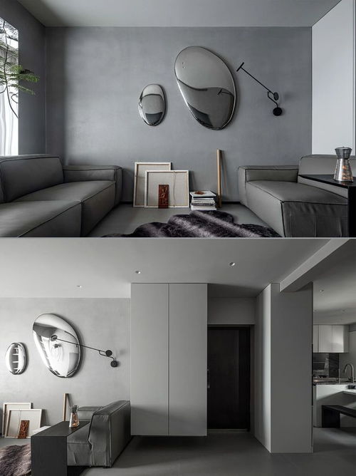 全灰色水泥風的家,不同質(zhì)感,不同層次,高級